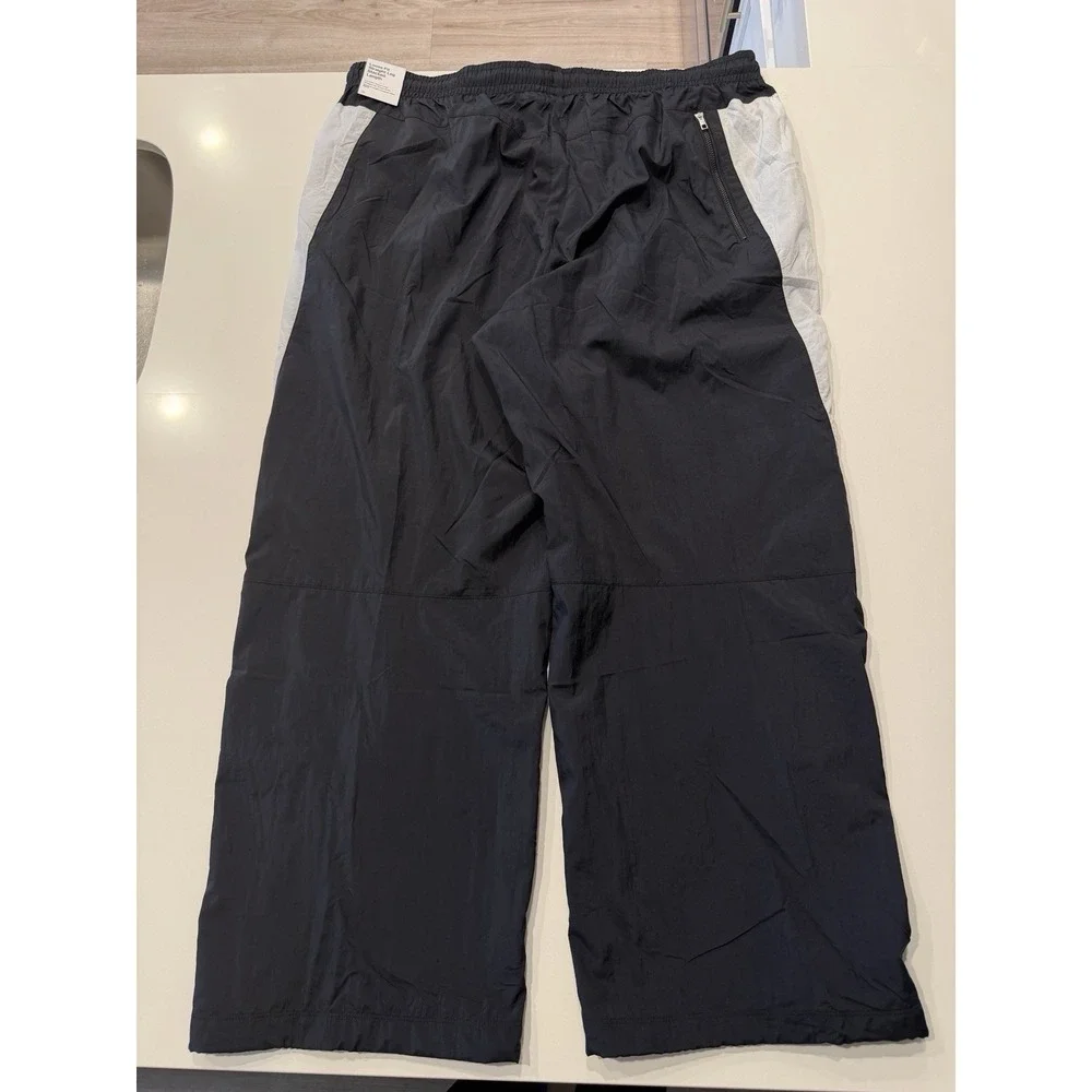 Nike Air Woven Track Pants Black White Nylon Mesh HV0874-010 Mens XXL NWT
